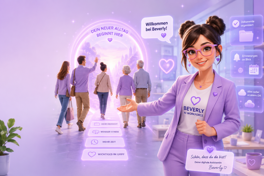 Beverly AI Workforce begrüßt neue Nutzer zur Pilotphase und begleitet Familien, Selbstständige und Senioren beim Einstieg in die digitale Alltagsorganisation.